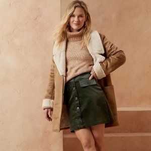 Banana Republic Velvet Corduroy A-Line Mini Skirt